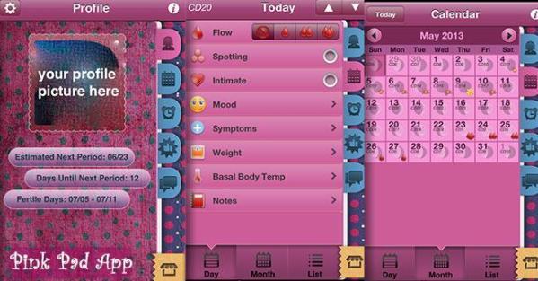 Pink Pad Women Period Cycle Tracking App